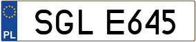 Trailer License Plate